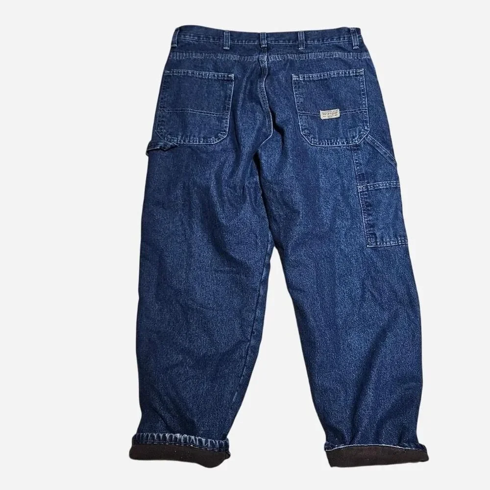 vintage workwear indie fleece lined carpenter jeans